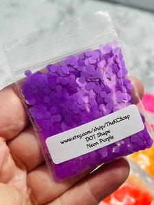 5G Neon Purple 3MM Dot Shape nail acrylic gel craft US Seller - Picture 1 of 3