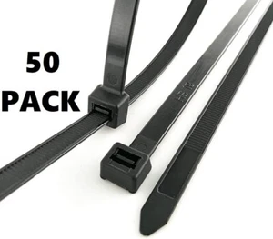 50 Pack - 24 Inch Heavy Duty Cable Ties Nylon Zip Ties LONG 24" Ratchet Zip Tie - Picture 1 of 2
