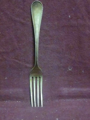  HORQUILLA PLATEADA WM ROGERS 1906 ESSEX/CUENTAS 7 1/4" sin mono   Foto 1 de 4