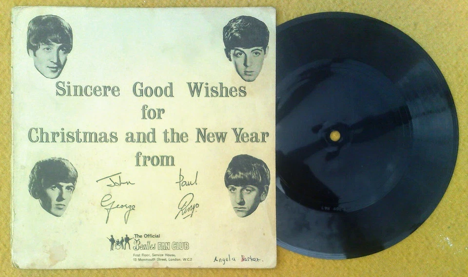 " The Beatles' Christmas Record " Vrare Orig UK '63 Lüfter Club Flexi Nein Label - Bild 1 von 4