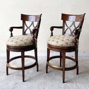 Double X Back Santa Fe Wooden Stools by Woodbridge Furniture Co. - Picture 1 of 10