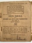 original ww2 40mm anti aircraft gun manual fold out diagrams etc