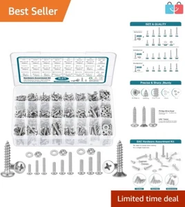 845-Piece Stainless Steel Nuts and Bolts Kit - Versatile Hardware Assortment - Picture 1 of 9