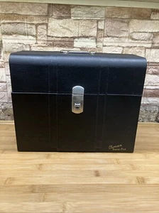 Vintage Black Metal File Box By Hamilton Metal Products Climax Opens 2 Keys Nice - Picture 1 of 16