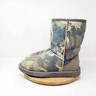 UGG Classic Short Boots Womens 5 Camo Shearling Lined Shoes