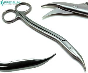 Heath Scissors S-Shaped 6" Curved Working End 1.5" Surgical Medical Instruments - Picture 1 of 6