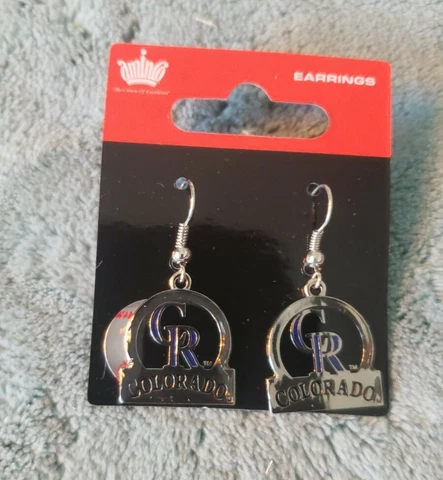 Colorado Rockies Bar Style Dangle Earrings - New Cover