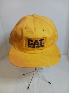 Vintage Yellow Cat Caterpillar Diesel Power SnapBack Hat Cap NO FOAM, Louisville - Picture 1 of 14