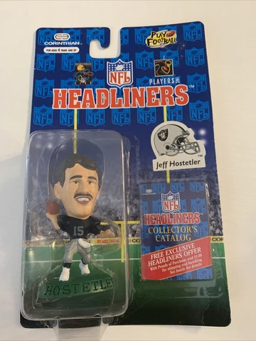 1996 Corinthian NFL Headliners Jeff Hostetler Raiders Figurine - NIP Cover