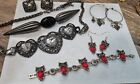 Lot Of Jewelry - Vintage Earrings, Bracelet, Necklace, Pin