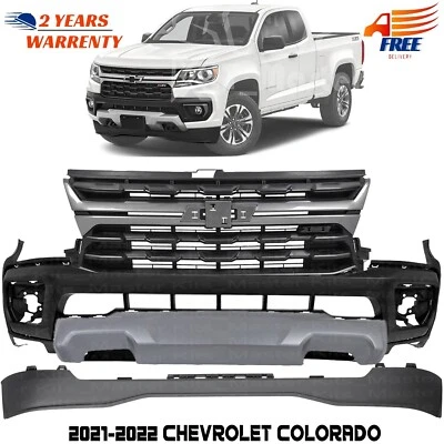 Front Bumper Cover & Grille Kit For 2021-2022 Chevrolet Colorado LT/WT/Z71/ZR2 - Image 1 of 4