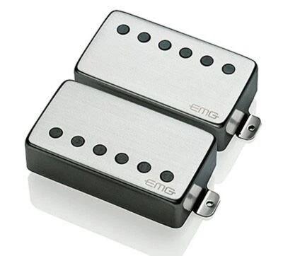 EMG James Hetfield Firmado Activo Humbucker Set - Cepillado Cromo - Imagen 1 de 2