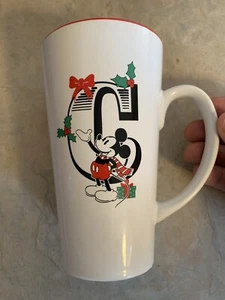 Tazza da caffè natalizia Disney Topolino 16 oz lettera C - Foto 1 di 4