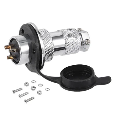 Aviación Conector, 20mm 3P 20A 250V M20-3 Macho Hembra Panel Metal Conector - Imagen 1 de 4