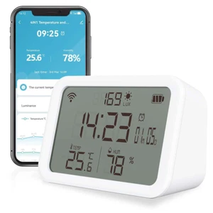 Wifi Thermometer Hygrometer, Smart Indoor Bluetooth Temperature Humidity Sensor - Picture 1 of 12