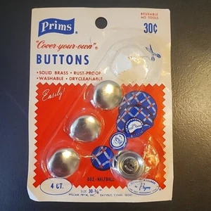 Vintage Prims Cover Your Own Buttons Half Ball 3 Ct. AS IS Size 30-3/4" - Picture 1 of 4