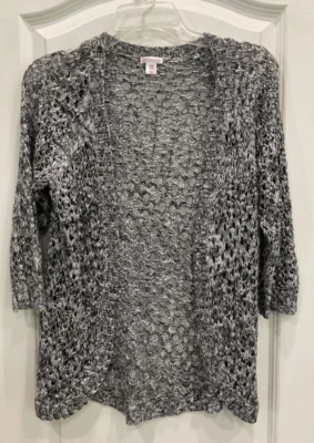 Suéter Top Xhilaration Para Mujer Frente Abierto Tejido Abierto Talla S/M Gris Manga 3/4 125 Foto 1 de 4