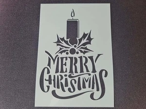 GRINCH STIL HAND MIT WEIHNACHTSKUGEL UND TEXT FROHE WEIHNACHTEN SCHABLONE FENSTER DEKO - Bild 1 von 5