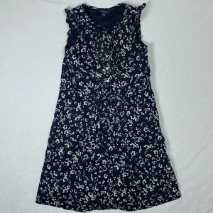 Polo Ralph Lauren Sleeveless Dress Teens Xl (16) Cotton navy Flower women Size S - Picture 1 of 15