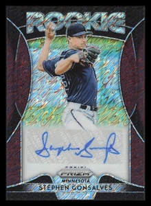 Prizm Rookie 2019 Auto Burgandy Shimmer Prizm #RA-SG Stephen Gonsalves Twins /25 - Foto 1 di 2
