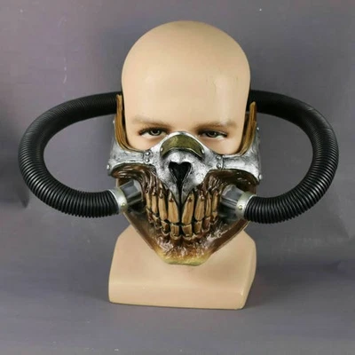 Cosplay Mad Max Mask Immortal Joe Half Face Gas Mask Adult Halloween PVC Mask - Image 1 of 4