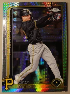 Nick Yorke 2025 Topps Chrome Prizm Refractor RC Pittsburgh Pirates #36 - Picture 1 of 2
