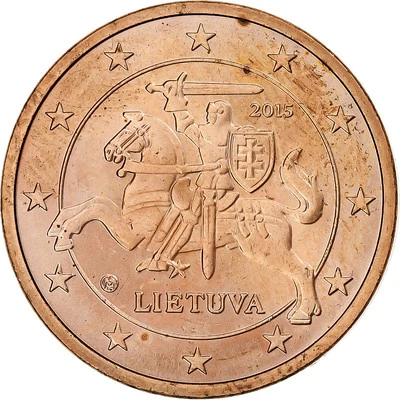[#1511194] Lithuania, 5 Euro Cent, 2015, Vilnius, Copper Plated Steel, MS - Image 1 of 2