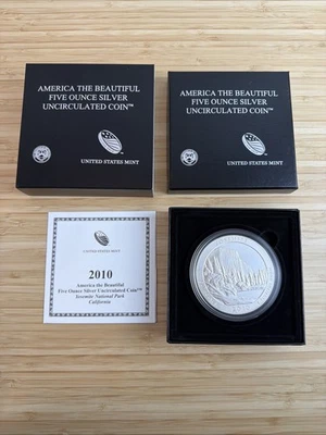 America the Beautiful Five Ounce Silver Quarter Coin Yosemite 2010 NP3 - Image 1 of 4