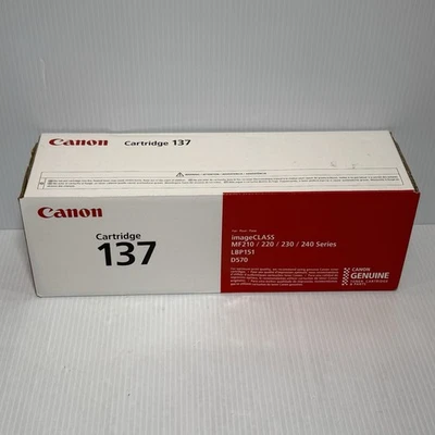 Cartucho de tóner negro Canon 137 imageCLASS MF210/220/230/240 NUEVO SELLADO Foto 1 de 4