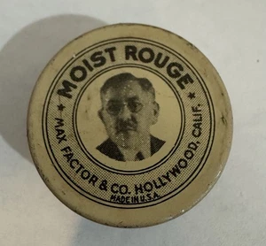 Vintage 1930’s Max Factor & Co. Moist Rouge Dark Red/Brown Mini - Bild 1 von 5