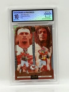 2024 Panini Donruss Football Production Line #11 MaHomes II/Pacheco - GEM MT 10 - Picture 1 of 2