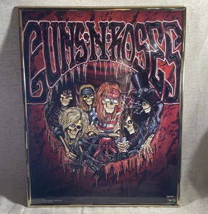 Guns N Roses Skelett Poster Funky Enterprises 16" x 20" Vintage 1992 Originalrahmen - Bild 1 von 14
