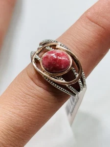 TJC silver and thulite ring UK size Q new with tag - Picture 1 of 5