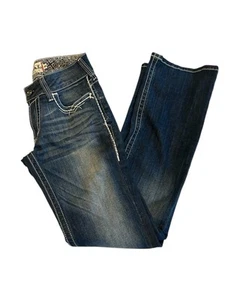 Ariat R.E.A.L. Damen Marine Mid Rise Stretch verschlungen Boot Cut Jeans Größe 28 R. - Bild 1 von 13