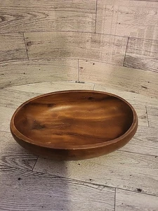 Dolphin Genuine Monkey Pod Bowl Handcrafted Wood Oval 7.25"x4.75"d x1.75" VTG - Picture 1 of 7