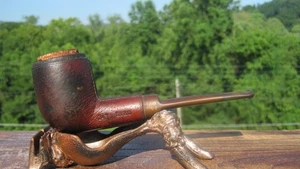 Kiko 343 Tanganyika Meerschaum Lined Leather Wrapped Estate Pipe 5.5" L - Picture 1 of 22