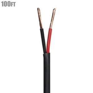 100FT 16/2 Speaker Wire Cable Copper In Wall CMP Plenum Rated 2-Conductor 16AWG - Picture 1 of 1