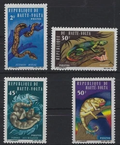 v810 Burkina Faso-Obervolta/ Tiere-Reptilien MiNr 192+194+195+196 ** aus Satz - Bild 1 von 1