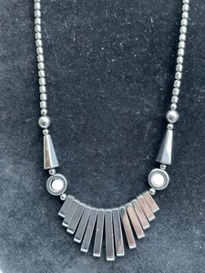 Fino Elegante Collar Hematita 50 cm longitud total de la cadena - Imagen 1 de 2