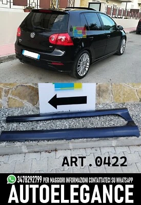 0422 MINIGONNE LATERALI PER VW GOLF 5 V 5 PORTE SOTTO PORTA GTI ABS / PLASTIC - Immagine 1 di 4