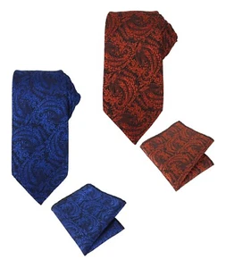 Traje para hombre niño con remolinos corbata de cachemira y juegos de hanky para bodas ocasiones formales - Imagen 1 de 15