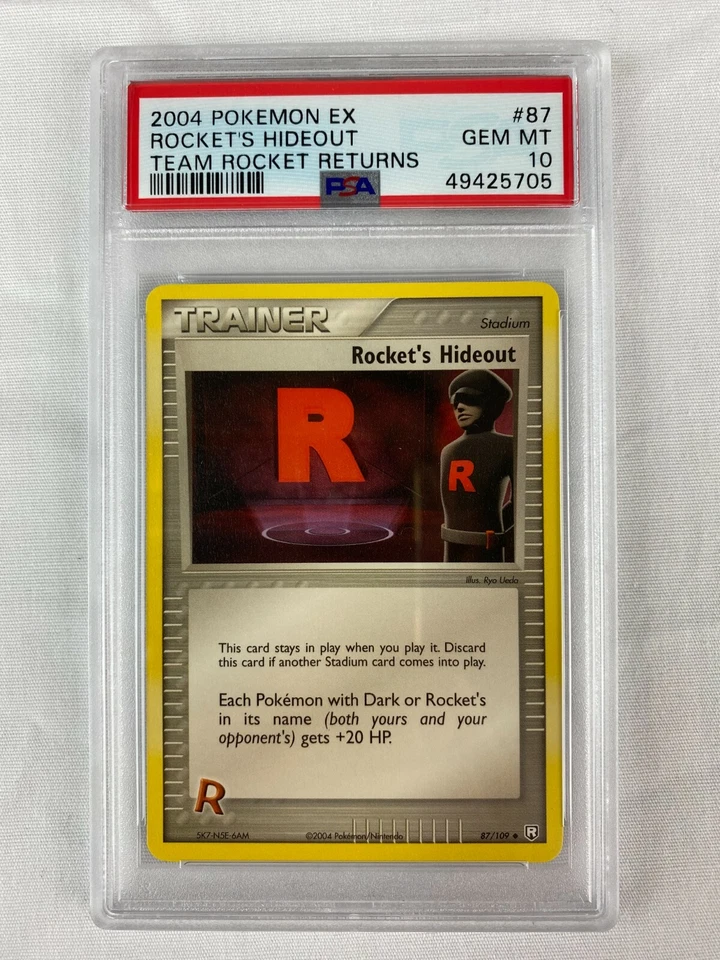 PSA 10 Gem Mint Rocket's Hideout 2004 EX Team Rocket Returns #87 - Image 1 of 1