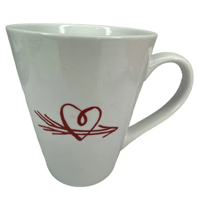 Taza de café Starbucks blanca roja corazón 12 oz San Valentín cerámica coleccionable Foto 1 de 4