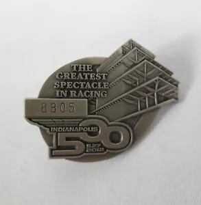 2012 Indianapolis 500 Silver Pit Badge #8805 Dario Franchitti Ganassi Racing - Picture 1 of 6