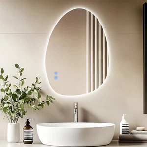 Spiegel Mit Beleuchtun Asymmetrischer Badspiegel Beleuchtung Mit Touch-Schalter - Bild 1 von 12