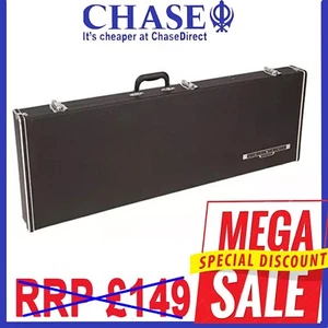 Vintage Premium E-Bassgitarre Hartschalen Holzkoffer schwarz von Joe Doe. - Bild 1 von 9