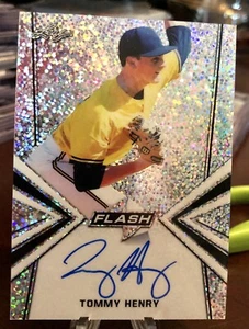 Tommy Henry 2019 Leaf Flash Baseball AUTO - DIAMONDBACKS SP - Bild 1 von 2