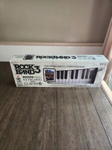 Nintendo Wii Rock Band 3 Wireless Keyboard w/Strap NO GAME NO DONGLE