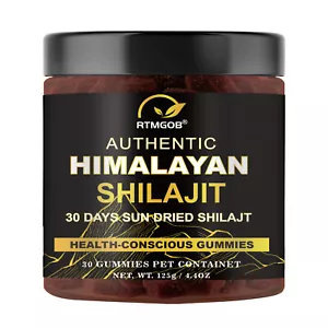 Dynamic Vitality Shilajit Gummies Pure 100% NEWHimalayan Organic Resin Natural - Picture 1 of 7