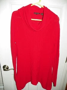 JEANNE PIERRE SIZE LARGE RED PULLOVER SWEATER - Picture 1 of 3